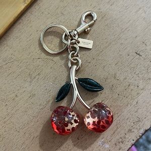 COPY - COACH Signature Cherry Pink Bag Charm Keychain